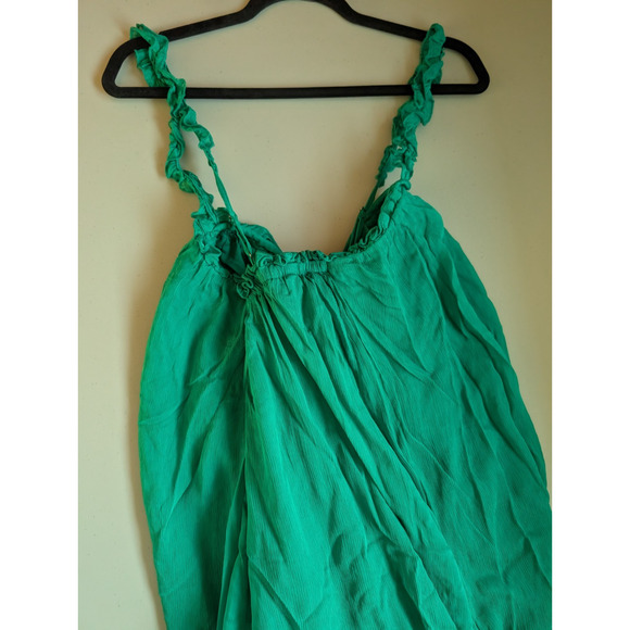 NWT By Anthropologie Sleeveless Chiffon Midi Dress Size S Green #ND454 - Picture 6 of 10